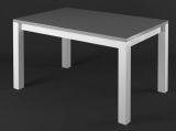 Dining table, solid pine wood, White / Grey Lagopus 19 - Measurements: 120 x 70 cm (W x D)