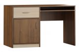 Desk Pasuruan 19, Colour: Wallnut / Maple - Measurements: 76 x 124 x 60 cm (H x W x D)