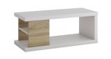 Coffee table Ruma 10, Colour: Sonoma Oak / White - Measurements: 100 x 41 x 60 cm (W x H x D)
