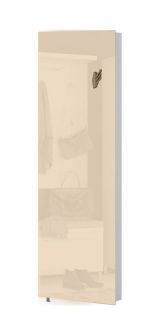 Shoe cabinet Siusega 06, colour: Cream glossy - 208 x 67 x 16 cm (H x W x D)