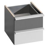 Drawer insert small Jakob, Colour: Anthracite / Grey - 37 x 37 x 42 cm (H x W x D)