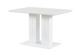 Dining table Daures 117 (angular), Colour: White high gloss - Measurements: 120 x 80 cm (W x D)