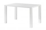 Dining table Daures 120 (angular), Colour: White high gloss - Measurements: 120 x 80 cm (W x D)