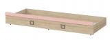 Bed frame for bed Benjamin, Colour: Beech / Pink - 80 x 190 cm (w x l)
