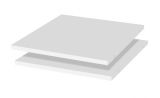 Shelf for cabinet, set of 2; Colour: White - Measurements: 43 x 50 cm (W x D)