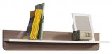 Bulolo 04 suspended rack / wall shelf, colour: white / walnut - Measurements: 18 x 110 x 20 cm (H x W x D)
