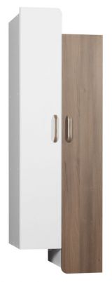 Bulolo 10 wall cabinet, colour: white / walnut - Measurements: 110 x 50 x 30 cm (H x W x D)