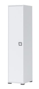 Wardrobe 10, colour: White - dimensions: 198 x 44 x 56 cm (H x W x D)