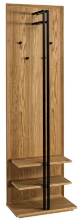Wardrobe Belem 05, Colour: Natural, Partial solid oak - 201 x 60 x 35 (H x W x D)