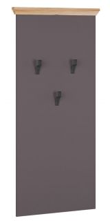 Wardrobe Cuenca 08, Colour: Oak / Grey - Measurements: 138 x 60 x 6 cm (H x W x D)