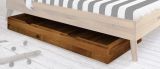 Drawer for bed Timaru Wild Oak solid oiled - Measurements: 15 x 65 x 150 cm (H x W x L)