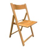 Folding chair Maridi 144, Colour: Natural - Measurements: 82 x 47 x 52 cm (H x W x D)
