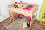 Bunk bed ' Easy Premium Line ® ' K15/n, solid beech wood natural, convertible - Lying area: 120 x 190 cm