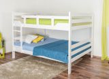Bunk beds ' Easy Premium Line ® ' K16/n, head and foot part straight, solid beech wood white lacquered - lying surface: 160 x 200 cm, divisible