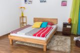 Futon bed / Solid wood bed Wooden Nature 02, heartwood beech wood, oiled  - size 140 x 200 cm