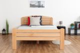 Single / guest bed ' Easy Premium Line ® ' K7 , 140 x 200 cm Beech solid wood natural