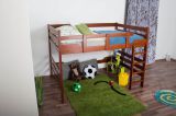 Youth / bunk bed ' Easy Premium Line ® ' K15/n, solid beech wood cherry tree color, convertible - lying area: 140 x 200 cm