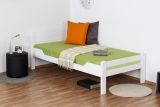 Single / guest bed ' Easy Premium Line ® ' K1/Voll 90 x 190 cm solid beech wood white lacquered 
