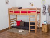 Highsleeper bed "Easy Premium Line" K14/n, solid beech wood, clearly varnished, convertible - 90 x 200 cm