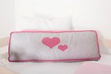 Motif - Side cushion  - Color: Coeur / Pink / White