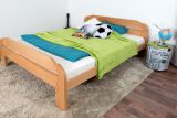 Youth Bed Wooden Nature 140 cherry solid natural, incl. slatted Grate - 160 x 200 cm (W x L)