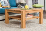 Coffee table Wooden Nature 421 Solid Beech - 80 x 80 x 45 cm (W x D x H)