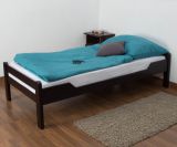 Children's bed / Youth bed "Easy Premium Line" K1/1n, solid beech wood, chocolate brown - 90 x 190 cm