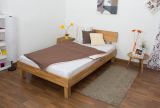 Youth bed Wooden Nature 01, oak wood, oiled, solid - 120 x 200 cm