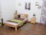 Platform bed / Solid wood bed Wooden Nature 01, heartwood beech, oiled - 100 x 200 cm