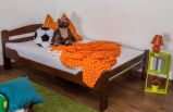 Youth bed "Easy Premium Line" K4, solid beech wood, dark brown - 120 x 200 cm 