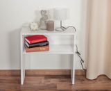 Shelf "Easy Furniture" S02, solid beech solid wood White - 60 x 54 x 20 cm (h x w x d)