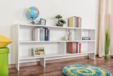 Shelf "Easy Furniture" S15, solid beech wood solid White lacquered - 69 x 174 x 20 cm (H x W x D)