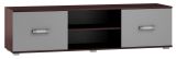 TV base cabinet Tabubil 10, colour: Wenge / Grey - Measurements: 48 x 180 x 48 cm (H x W x D)