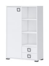 Dresser 26, Color: White - Dimensions: 134 x 86 x 37 cm (H x W x D)
