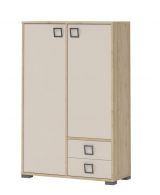 Dresser 27, Colour: Beech/Cream - 134 x 86 x 37 cm (H x W x D)