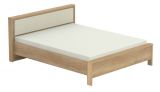 Double bed Lepa 17, Colour: Oak Brown/cream - Size of bed: 160 x 200 cm (L x W)