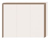 Frame for sliding door wardrobe / wardrobe Gataivai 07 and 08, Colour: Walnut