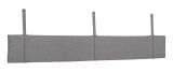Upholstery for headboard, Colour: Grey - Measurements: 25 x 180 x 3 cm (H x W x D)