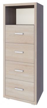 Kerowagi 01 chest of drawers, colour: Sonoma oak - Measurements: 150 x 55 x 41 cm (H x W x D)