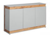 Chest of drawers / Sideboard Asheim 06, Colour: Grey / Oak Artisan - Measurements: 91 x 150 x 40 cm (H x W x D), with six compartments.