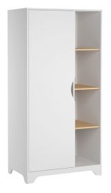 Hinged door cabinet / Wardrobe Majvi 02, Colour: White / Oak - Measurements: 190 x 89 x 52 cm (H x W x D)