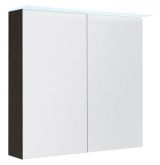 Bathroom - Mirror cabinet Siliguri 08, Colour: Oak Black - 70 x 80 x 13 cm (H x W x D)