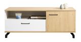 TV base cabinet Riemst 08, Colour: Oak / White - Measurements: 49 x 120 x 50 cm (H x W x D)