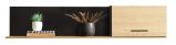 Suspended rack / Wall shelf Riemst 13, Colour: Oak / Black - Measurements: 30 x 140 x 25 cm (H x W x D)