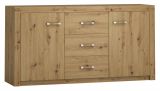 Vanimo 14 chest of drawers, colour: oak - Measurements: 80 x 156 x 42 cm (H x W x D)