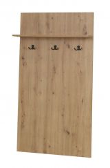 Coat rack Kanel 17, Colour: Oak - Measurements: 135 x 80 x 21 cm (H x W x D)