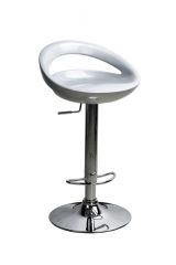 Bar stool Okola 67, Colour: Silver - Measurements: 78 - 99 x 47 x 42 cm (H x W x D)