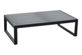 Coffee table 2-seater Lisbon made of aluminum - color: anthracite, dimensions: 1180 x 690 x 320 mm