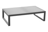 Coffee table 2-seater Lisbon made of aluminum - Colour: grey aluminum, Dimensions: 1180 x 690 x 320 mm