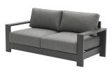 Lounge sofa 2-seater London made of aluminum - color: anthracite, dimensions: 1780 x 840 x 670 mm